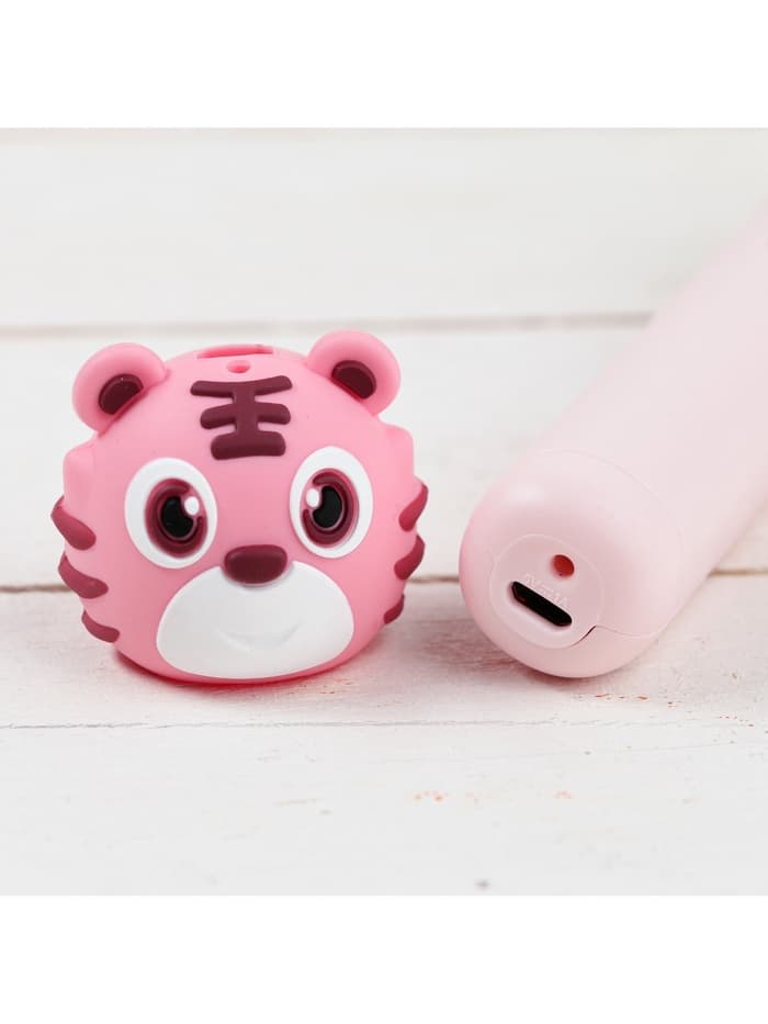 3D ручка Тигрёнок, работа с пластиком PLA, USB кабель питания, розовая