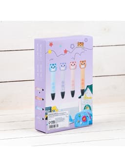 3D ручка Тигрёнок, работа с пластиком PLA, USB кабель питания, розовая