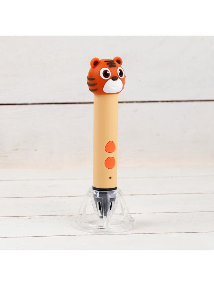 3D ручка Тигрёнок, работа с пластиком PLA, USB кабель питания, оранжевая