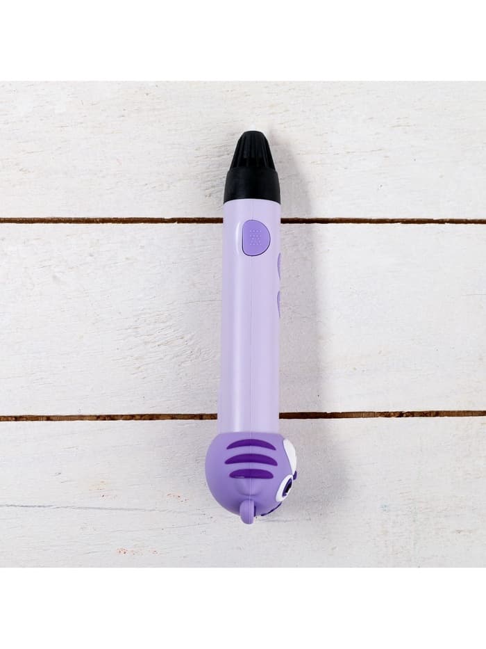 3D ручка Тигрёнок, работа с пластиком PLA, USB кабель питания, фиолетовая