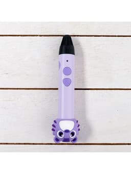 3D ручка Тигрёнок, работа с пластиком PLA, USB кабель питания, фиолетовая