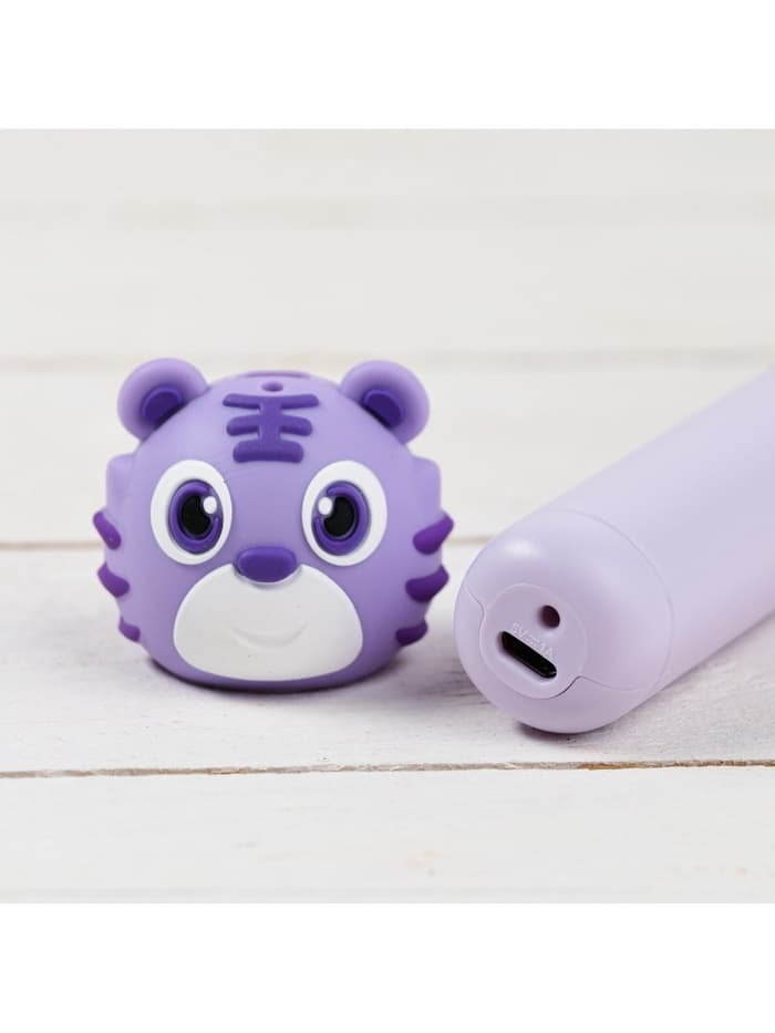 3D ручка Тигрёнок, работа с пластиком PLA, USB кабель питания, фиолетовая