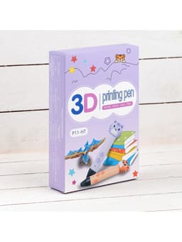 3D ручка Тигрёнок, работа с пластиком PLA, USB кабель питания, фиолетовая