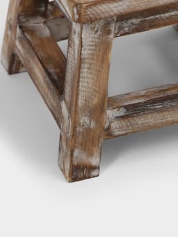 Табурет, 21×21×18 см, дерево албезия, коричневый