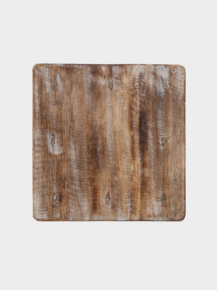 Табурет, 21×21×18 см, дерево албезия, коричневый