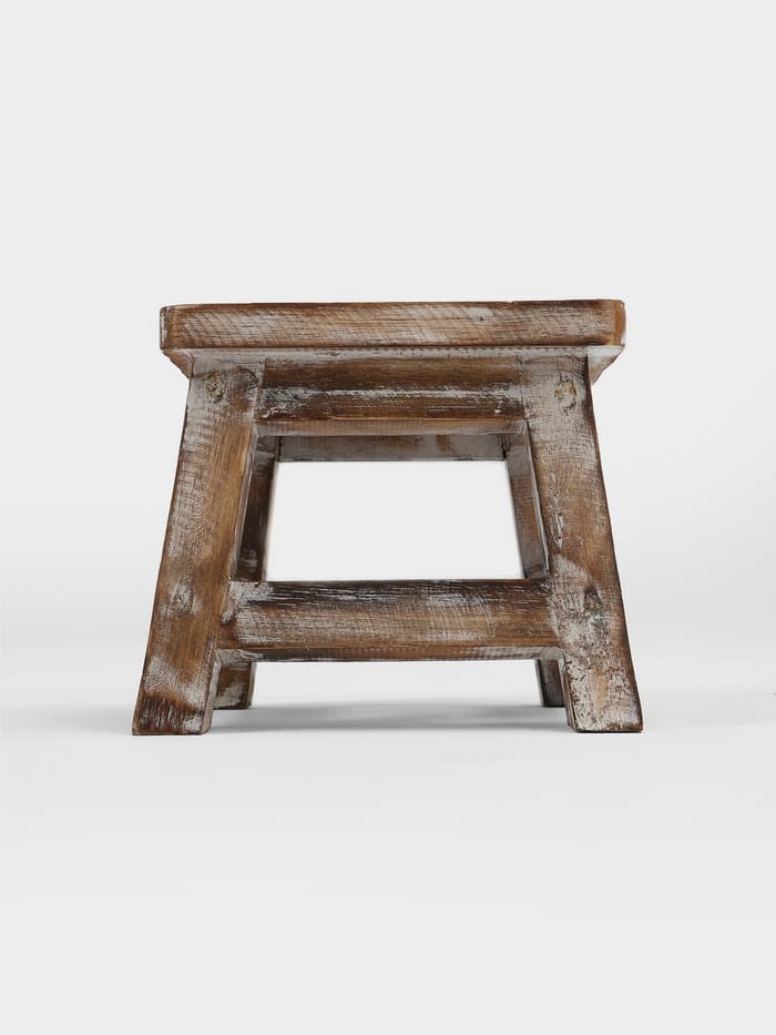 Табурет, 21×21×18 см, дерево албезия, коричневый