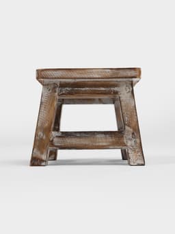 Табурет, 21×21×18 см, дерево албезия, коричневый