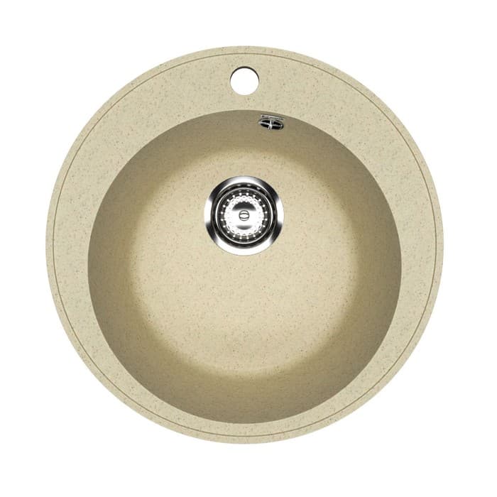 Мойка кухонная из камня Uperwood ECON UPD-405, 002, круглая, цвет 002 бежевая матовая