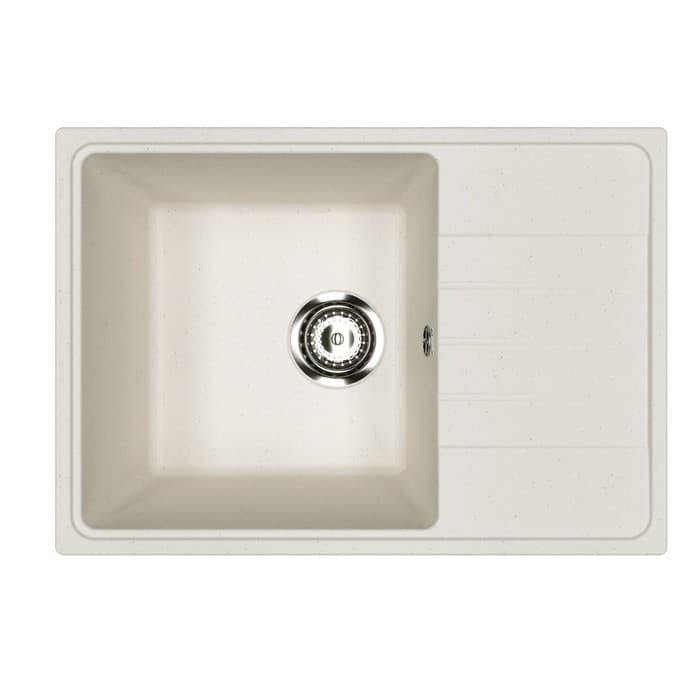 Мойка кухонная из камня Uperwood ECON UPd=506, 001, прямоугольная, цвет 001 белая матовая