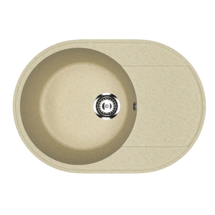 Мойка кухонная из камня Uperwood ECON UPD-107, 002, овальная, цвет 002 бежевая матовая