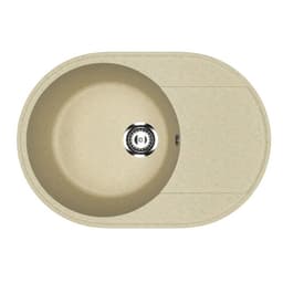 Мойка кухонная из камня Uperwood ECON UPD-107, 002, овальная, цвет 002 бежевая матовая