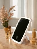 Зеркало Luazon KZ-03, подсветка, настольное, 3 режима свечения, 3×ААА (не в комплекте), USB, белое