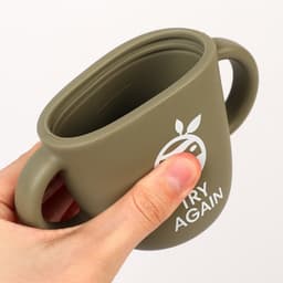 Поильник детский M&B «Try again» с трубочкой, силиконовый, от 5 мес., 200 мл., с ручками, цвет зеленый