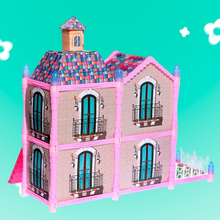 Кукольный домик «Сказочная жизнь на вилле» с куклой, питомцами и аксессуарами