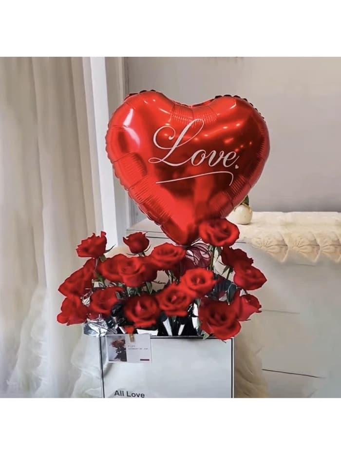 Шар воздушный фольгированный 18" «Я люблю тебя», красный