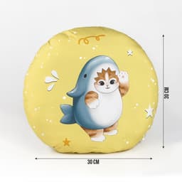 Подушка декоративная «Котик в костюме акулы»