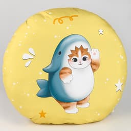 Подушка декоративная «Котик в костюме акулы»