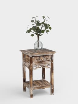 Тумба «Старый Бали», 40×40×60 см, дерево албезия, светло-коричневая