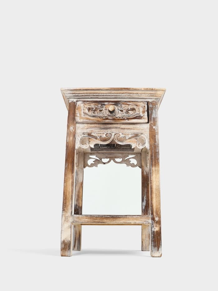 Тумба «Старый Бали», 40×40×60 см, дерево албезия, светло-коричневая