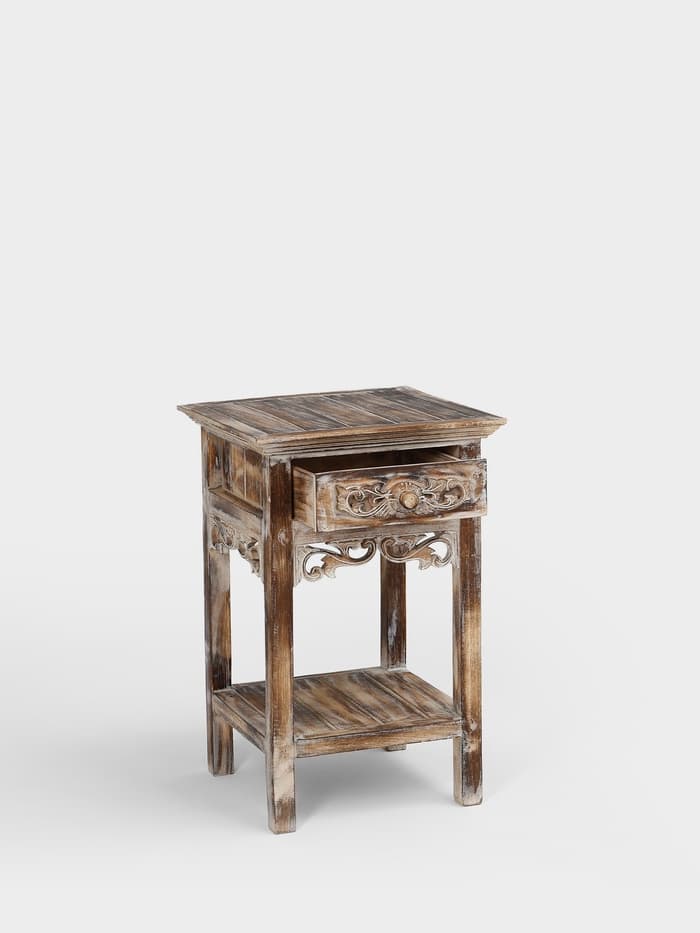 Тумба «Старый Бали», 40×40×60 см, дерево албезия, светло-коричневая