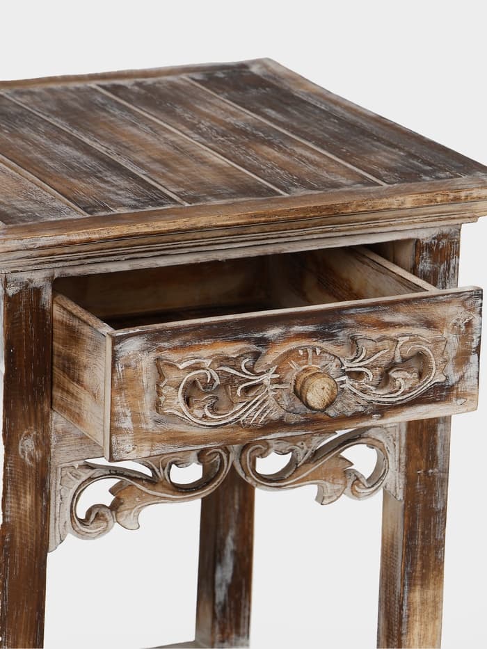 Тумба «Старый Бали», 40×40×60 см, дерево албезия, светло-коричневая