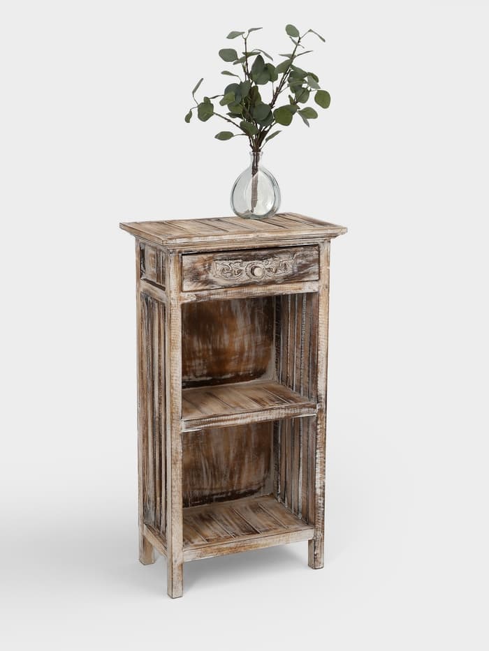 Тумба «Старый Бали», 50×30×90 см, дерево албезия, светло-коричневая
