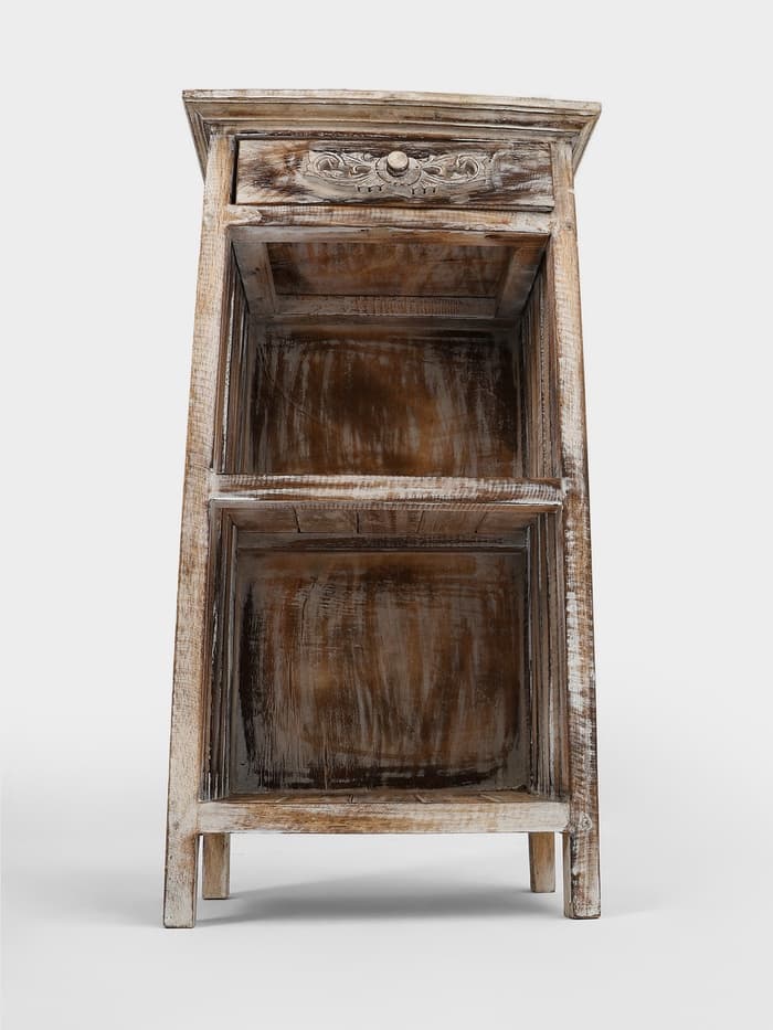 Тумба «Старый Бали», 50×30×90 см, дерево албезия, светло-коричневая