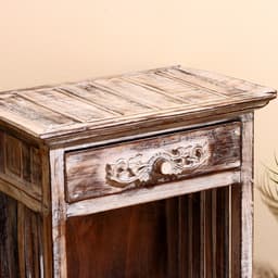 Тумба «Старый Бали», 50×30×90 см, дерево албезия, светло-коричневая