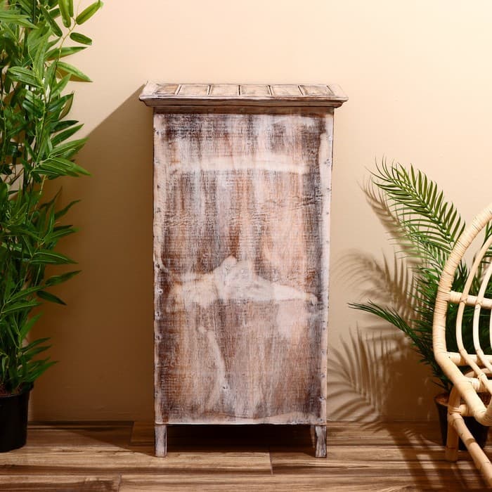 Тумба «Старый Бали», 50×30×90 см, дерево албезия, светло-коричневая