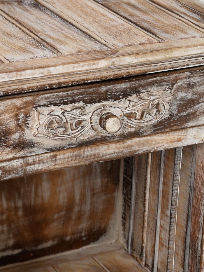 Тумба «Старый Бали», 50×30×90 см, дерево албезия, светло-коричневая