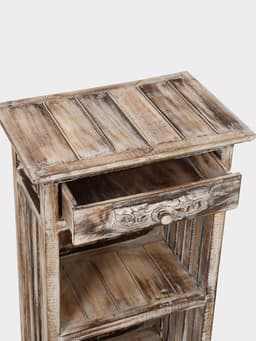 Тумба «Старый Бали», 50×30×90 см, дерево албезия, светло-коричневая