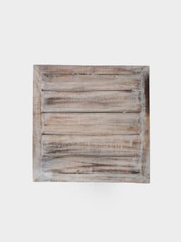 Тумба «Старый Бали», 40×40×80 см, дерево албезия, белая