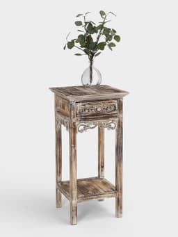 Тумба «Старый Бали», 40×40×80 см, дерево албезия, светло-коричневая