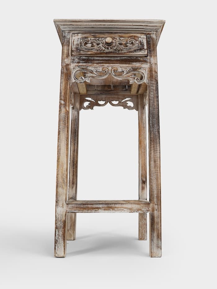 Тумба «Старый Бали», 40×40×80 см, дерево албезия, светло-коричневая