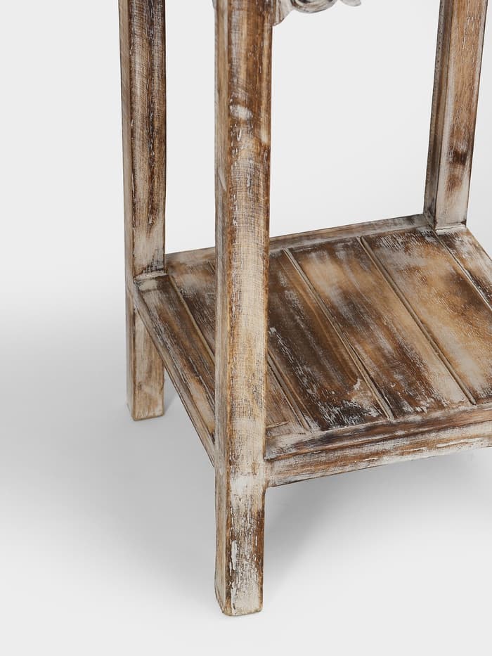 Тумба «Старый Бали», 40×40×80 см, дерево албезия, светло-коричневая