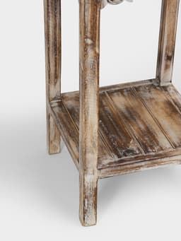 Тумба «Старый Бали», 40×40×80 см, дерево албезия, светло-коричневая