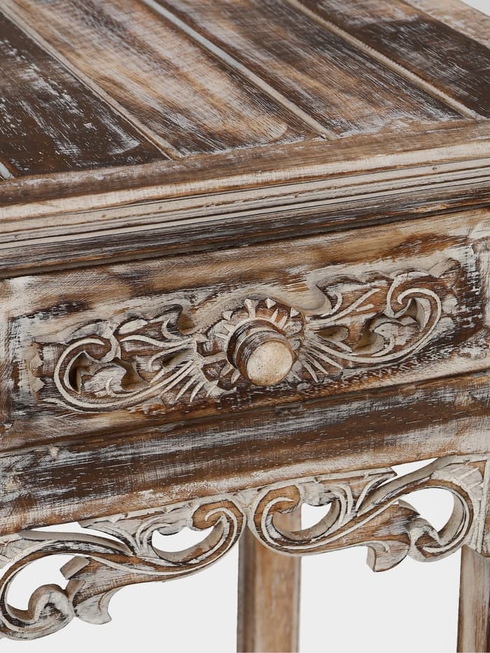 Тумба «Старый Бали», 40×40×80 см, дерево албезия, светло-коричневая