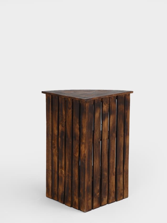 Стеллаж угловой «Бали стайл», 40×40×70 см, дерево албезия, коричневый