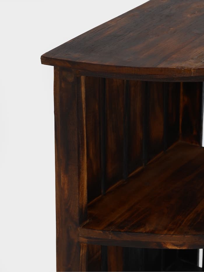 Стеллаж угловой «Бали стайл», 40×40×70 см, дерево албезия, коричневый