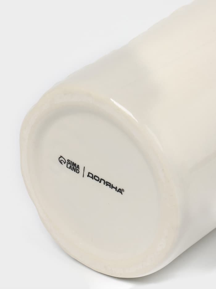 Набор аксессуаров для ванной комнаты Доляна «Барельеф», 4 предмета, дозатор 280 мл, мыльница, 2 стакана, бежевый