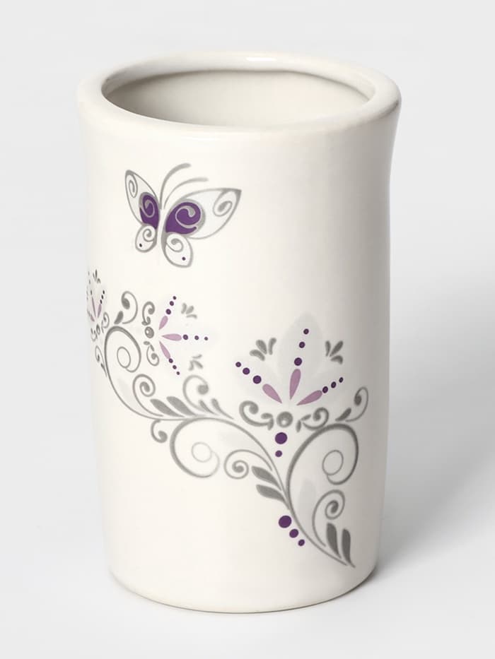 Аксессуары для ванной Доляна «Изящество», 4 предмета, дозатор 250 мл, мыльница, 2 стакана, белые