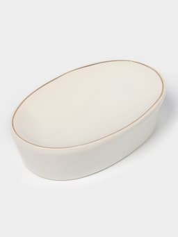 Набор аксессуаров для ванной комнаты Доляна «Золотая роскошь», 4 предмета, дозатор 250 мл, мыльница, 2 стакана, белый