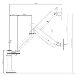Кронштейн для мониторов ЖК Buro M10, 17-32", нагрузка до.9 кг, крепление к столешнице, поворот