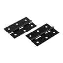 Петля накладная ТУНДРА, 60×37×0.9 мм, чёрная, 2 шт.