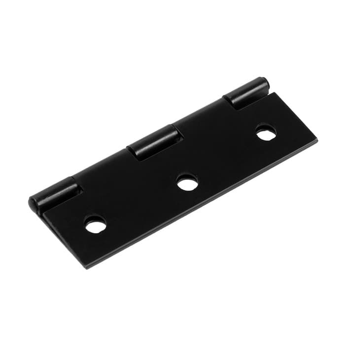 Петля накладная ТУНДРА, 60×37×0.9 мм, чёрная, 2 шт.