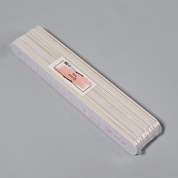 Набор пилок для ногтей, на деревянной основе, прямые, набор 20 шт., 180 грит, 18 см