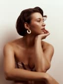 Серьги из дерева «Ваканда» стиль, плетёный круг, цвет бело-коричневый