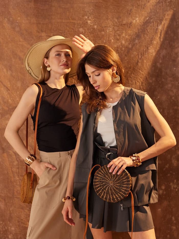 Серьги из дерева «Ваканда», стиль, плетёный диск, бежево-коричневые