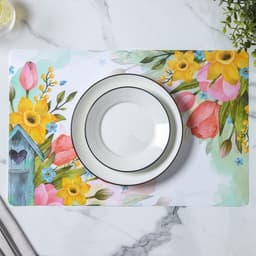 Салфетки сервировочные на стол Доляна «Акварель», 6 шт., 43×28 см