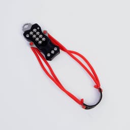 Рогатка «Акула», 7×4.4 см, с ножом, с шариками, металл, чёрная